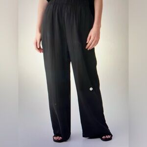 NWT Gap Mid Rise Crinkle Gauze Wide-Leg Pants, Size Large Petite